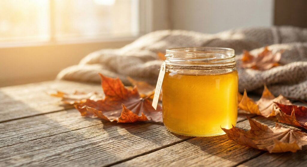 jesienna herbata z miodem i cytryną na odporność